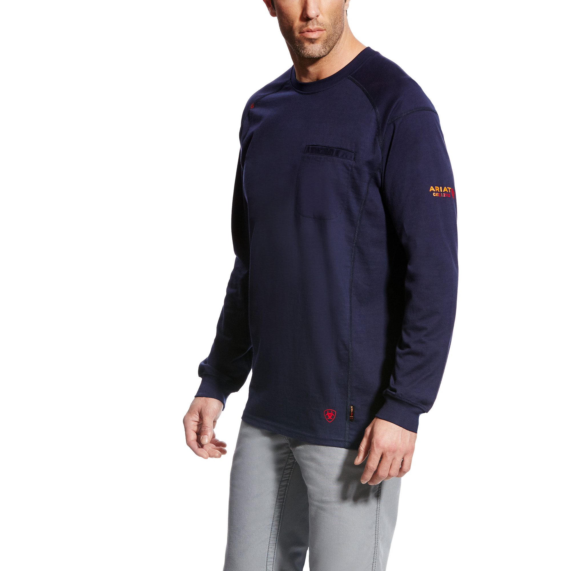 Men's Ariat FR Air Crew T-Shirt | Navy